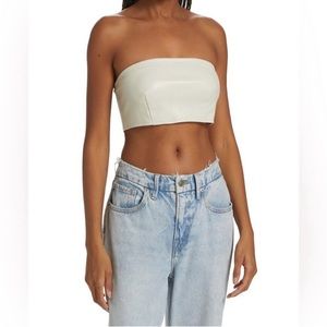 Good American Better Than Faux Leather Bandeau